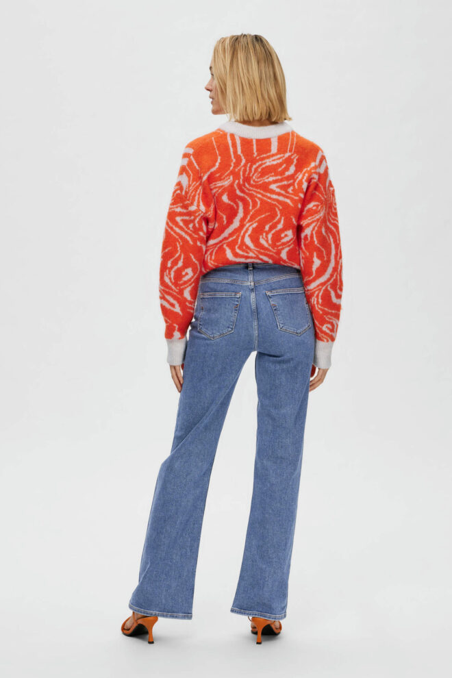 JEANS 16088224 SLFTONE HW MID BLUE BOOTCU