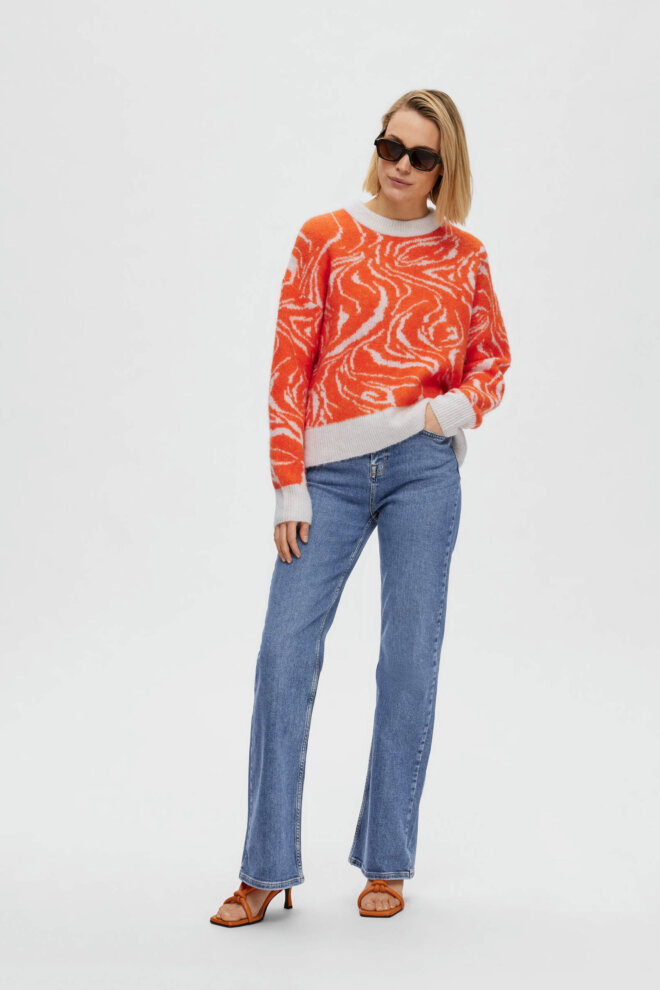 JEANS 16088224 SLFTONE HW MID BLUE BOOTCU