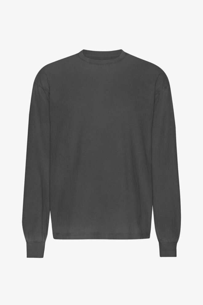 SHIRT OVERSIZED ORGANIC LS FADED BLACK