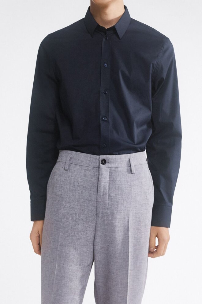 HEMD 27083 M.PAUL STRETCH SHIRT NAVY