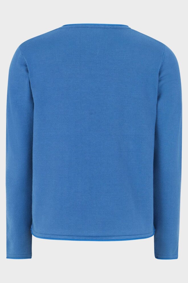 PULLOVER SRMARLA O-NECK ROLL EDGE AMPARO BLU