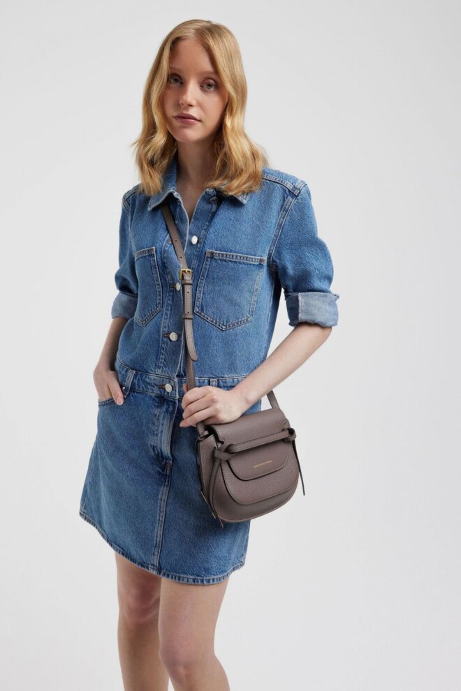 TASCHE CLINT DARK TAUPE