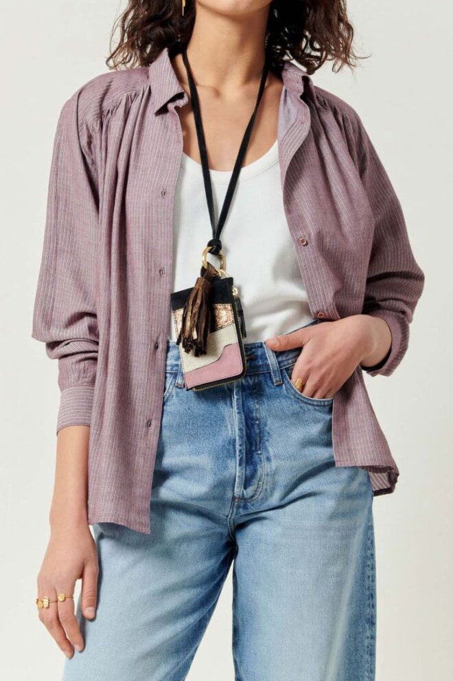 TASCHE SAVICO PURSE BLACK LILAS