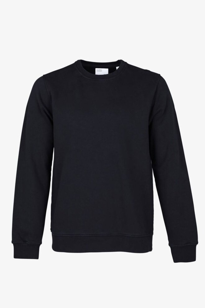 SWEATER CLASSIC ORGANIC CREW DEEP BLACK