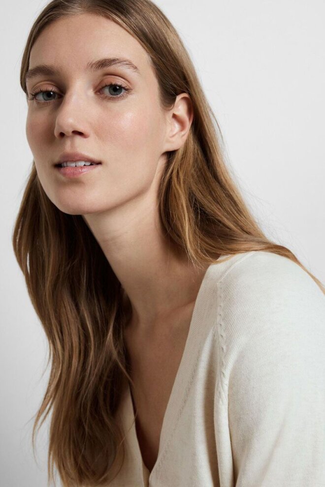 STRICKJACKE 16092654 SLFBERGA LS KNIT V NECK BI