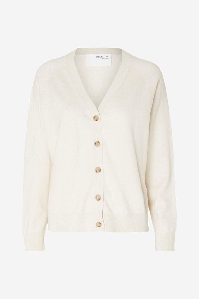 STRICKJACKE 16092654 SLFBERGA LS KNIT V NECK BI