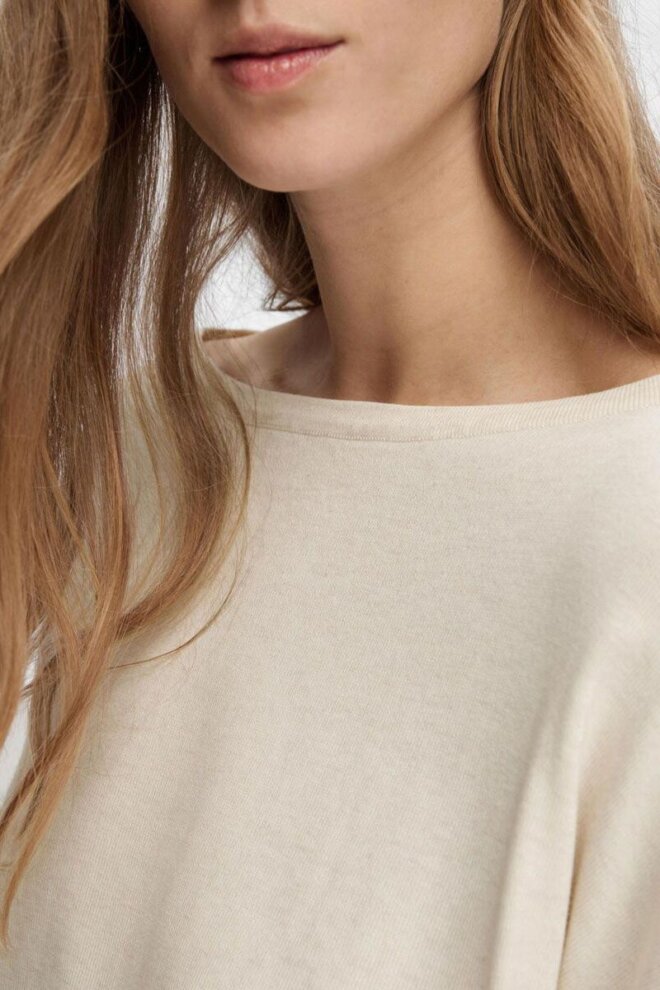 PULLOVER 16093357 SLFBERGA LS KNIT BOAT NECK