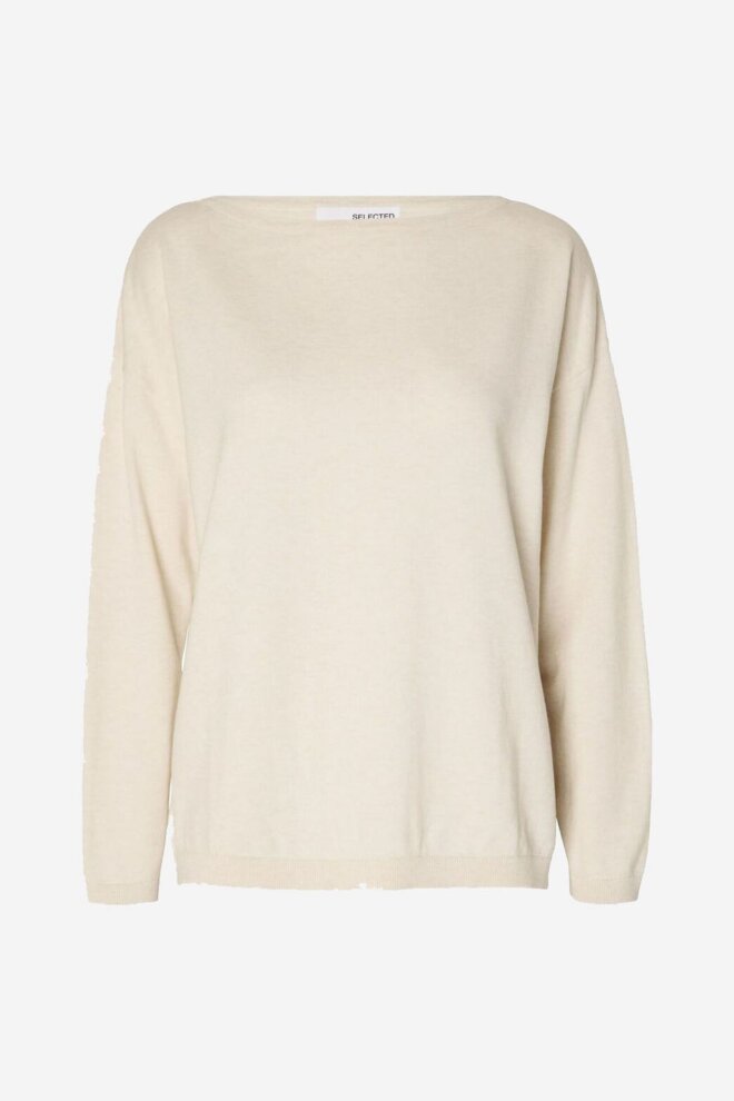 PULLOVER 16093357 SLFBERGA LS KNIT BOAT NECK
