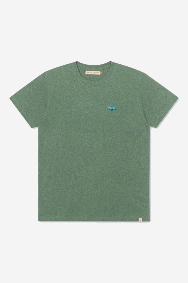 SHIRT 1342 PIC DUSTGREEN-MELANGE