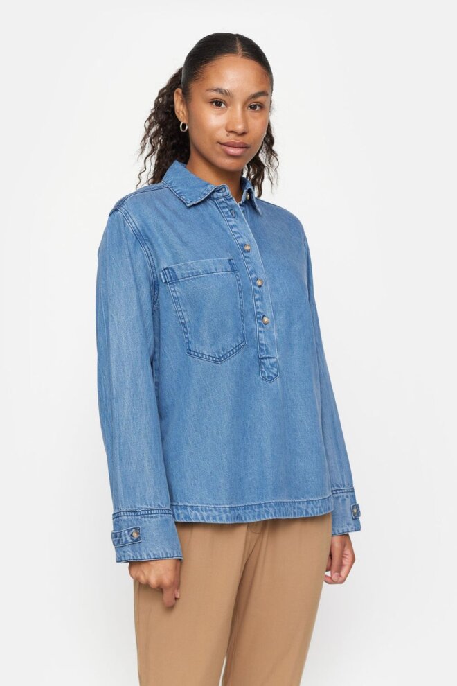BLUSE SRLILA BLOUSE MEDIUM BLUE WASH