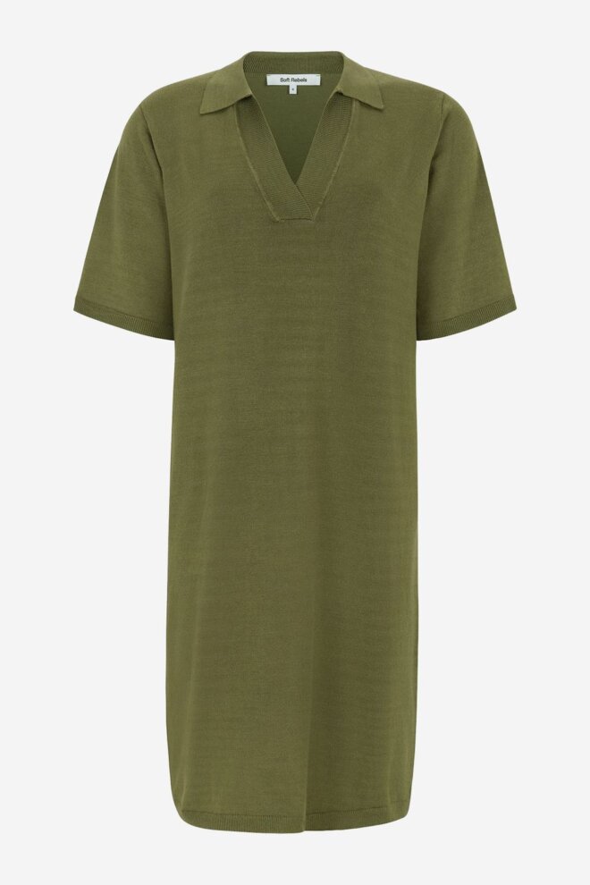 KLEID SRLEA SS POLO KNIT DRESS MARTINI OL