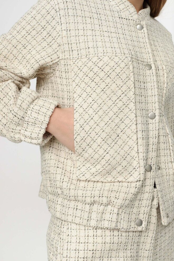 JACKE SRFLAX BOMBER JACKET ECRU