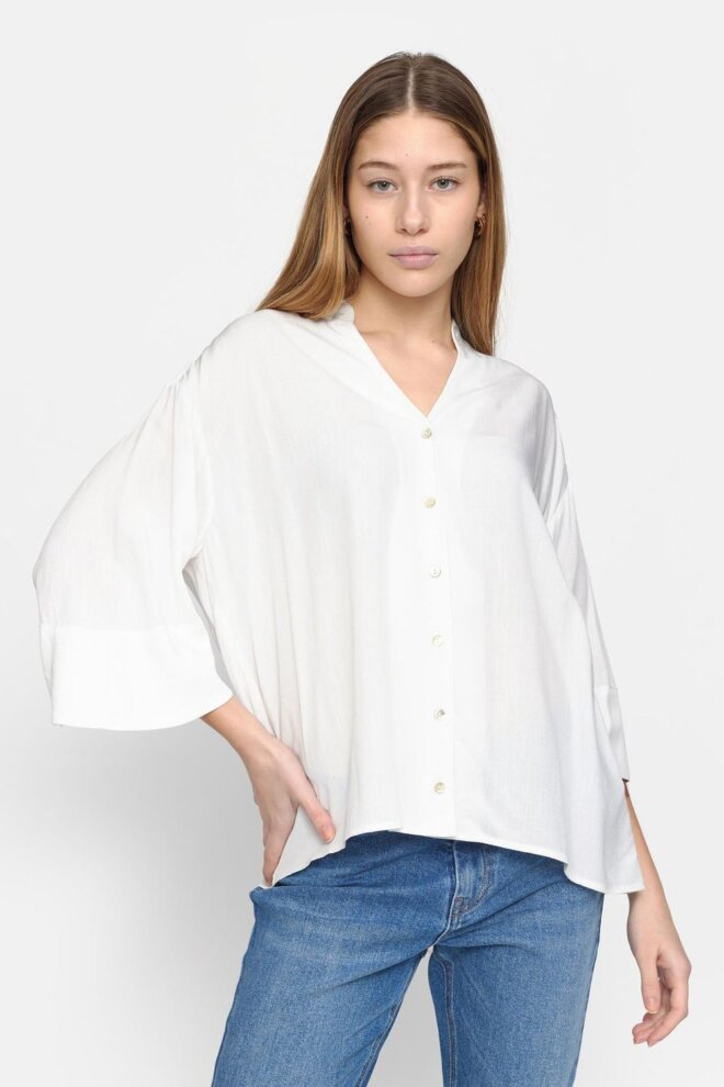 BLUSE SRPANSY WIDE SHIRT SNOW WHITE