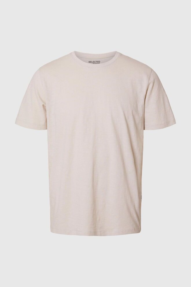 SHIRT 16092508 SLHASPEN SLUB OATMEAL