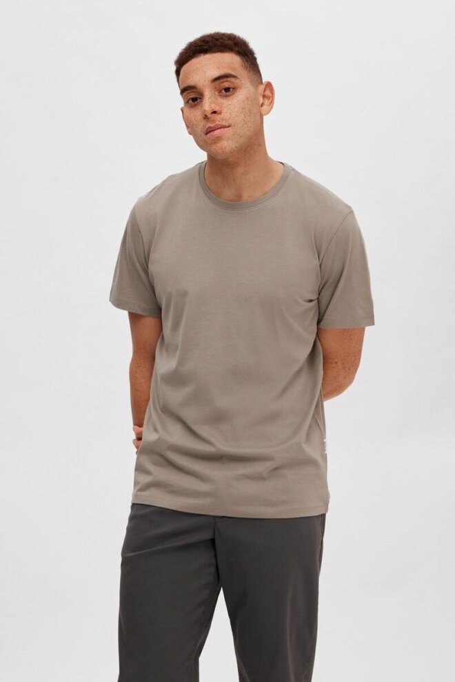 T-SHIRT 16087842 SLHASPEN SS O-NECK PURE CA