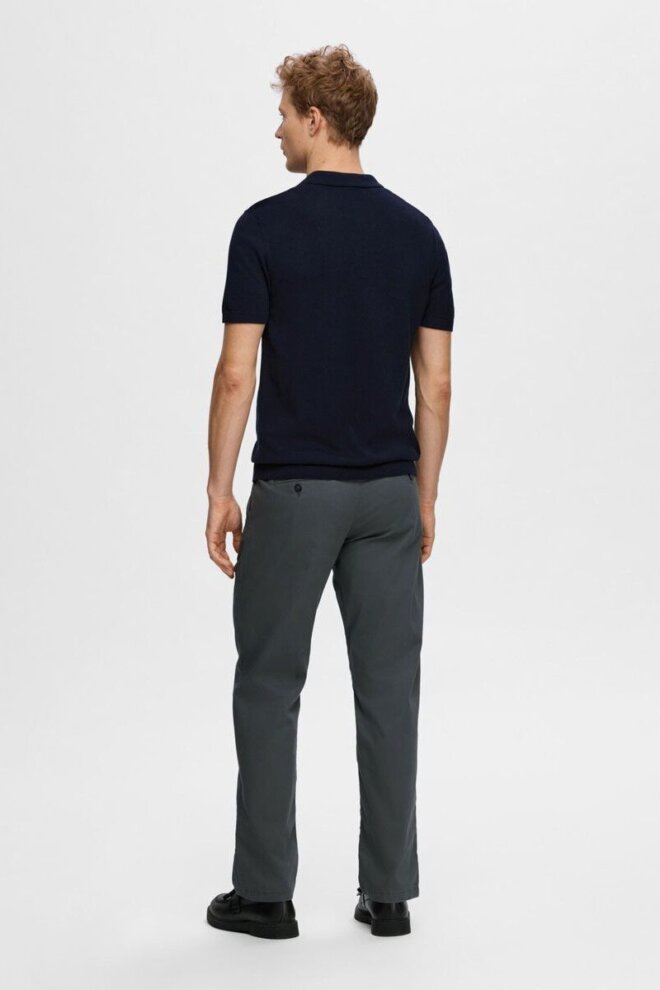 POLO 16092437 SLHBERG SS KNIT NAVY BLAZE