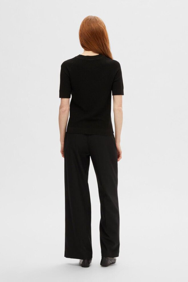 PULLOVER 16092292 SLFELINNA NEW SS TOP BLACK