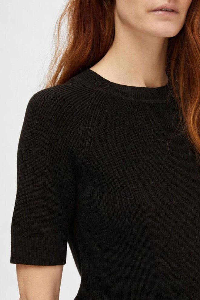 PULLOVER 16092292 SLFELINNA NEW SS TOP BLACK