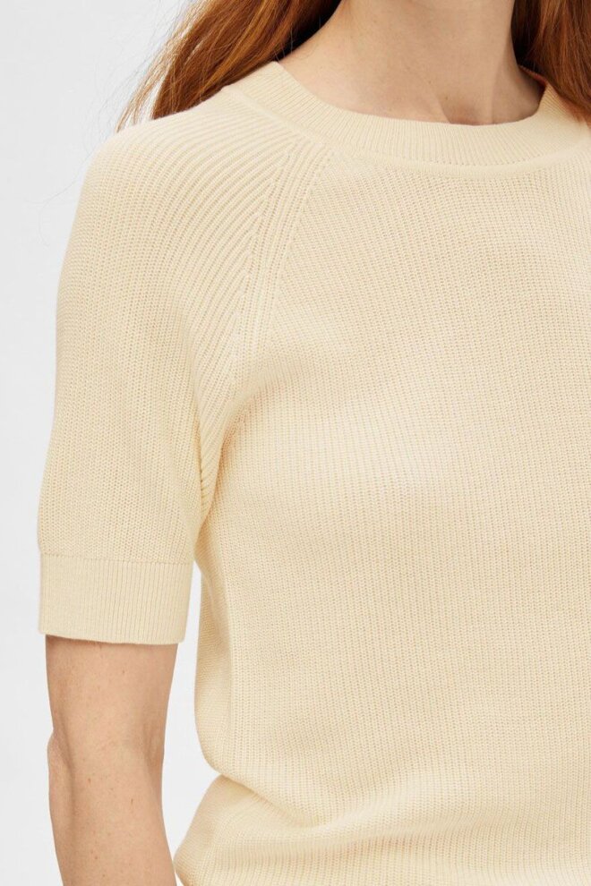 PULLOVER 16092292 SLFELINNA NEW SS TOP BIRCH