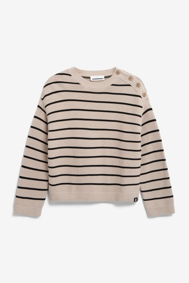 PULLOVER 30005868 LAVINAAS STRIPED BLACK-SAN