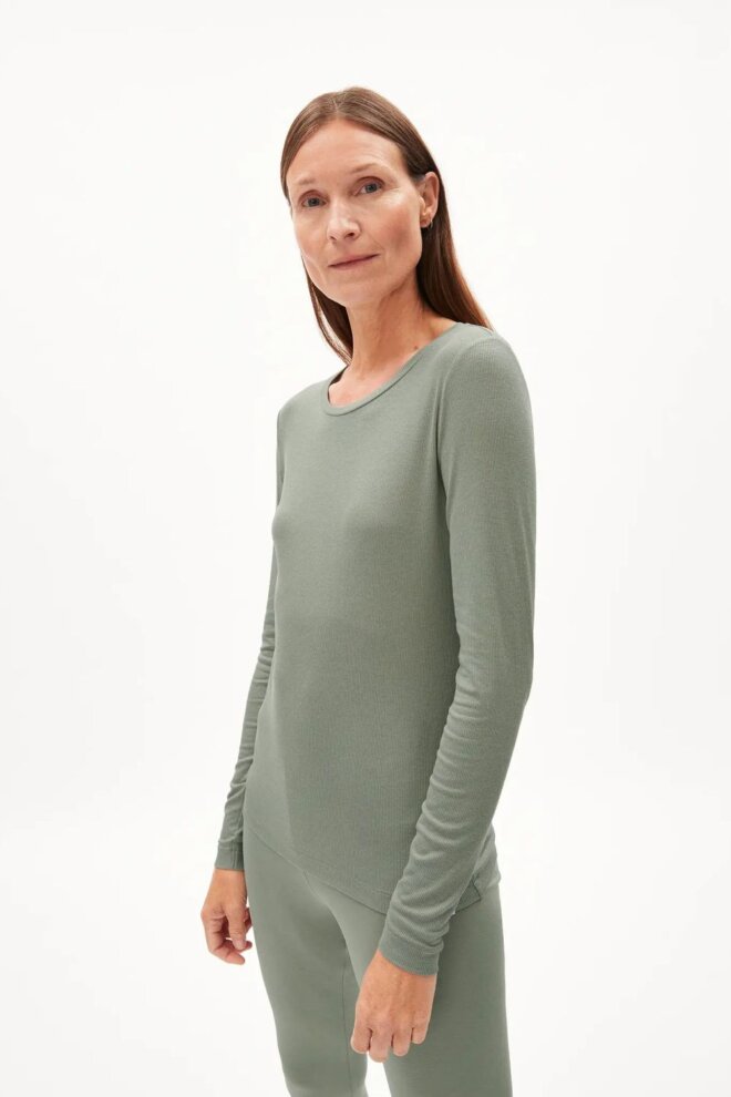 SHIRT 30002700 JAALEAA GREY GREEN