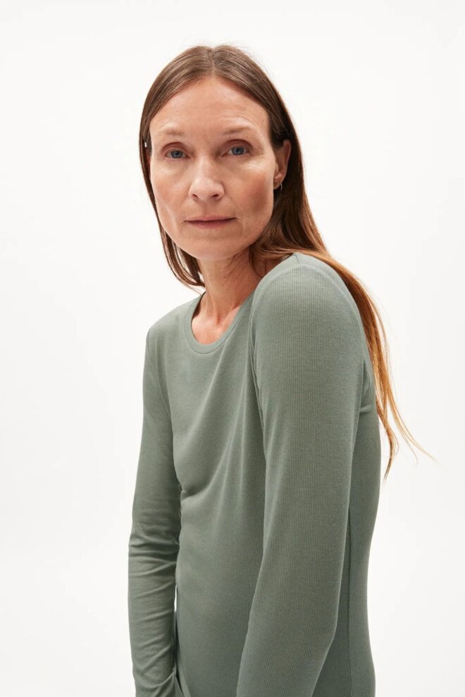 SHIRT 30002700 JAALEAA GREY GREEN