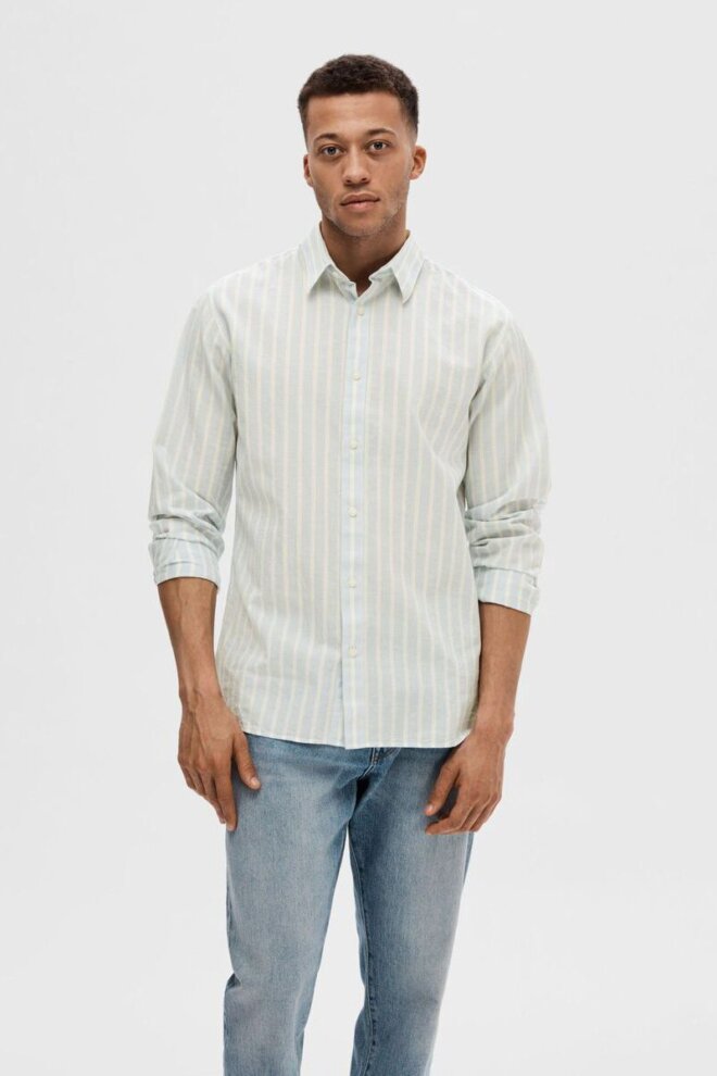 HEMD SLHSLIM-NEW LINEN SHIRT CASHMERE