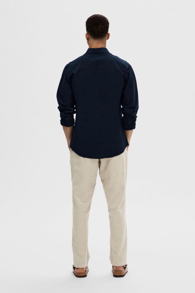 HEMD SLHSLIM-NEW LINEN SHIRT CASHMERE