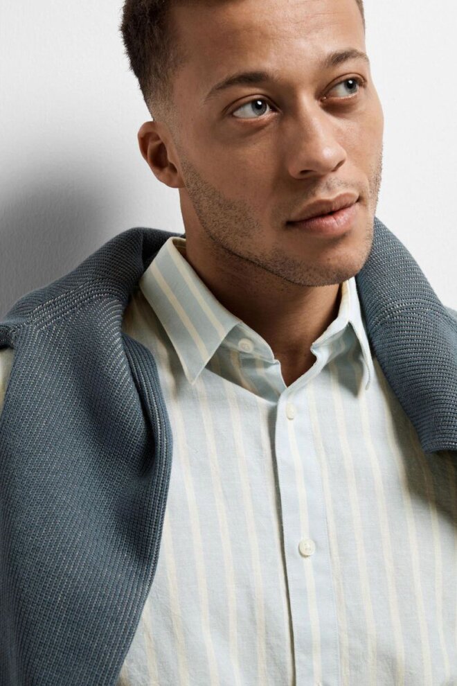 HEMD SLHSLIM-NEW LINEN SHIRT CASHMERE