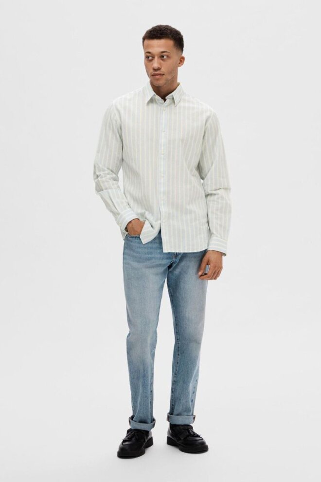 HEMD SLHSLIM-NEW LINEN SHIRT CASHMERE