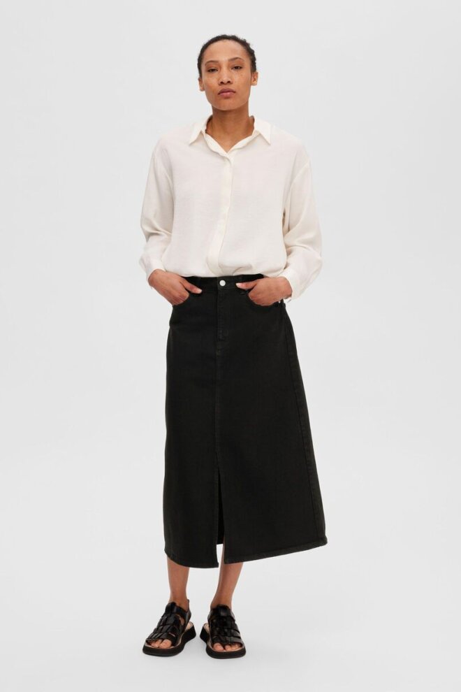 JEANS 16091280 SLFKRISTA BLACK DENIM