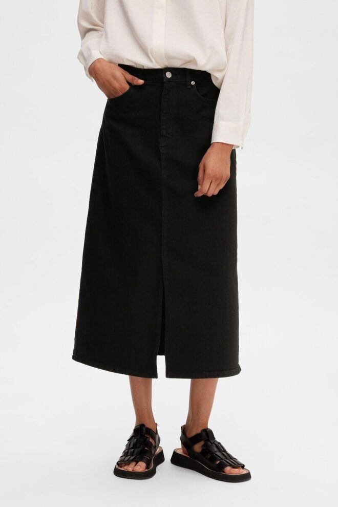 JEANS 16091280 SLFKRISTA BLACK DENIM