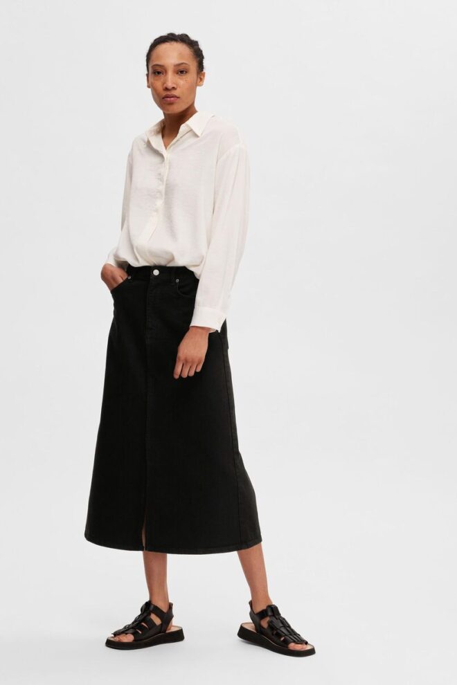 JEANS 16091280 SLFKRISTA BLACK DENIM