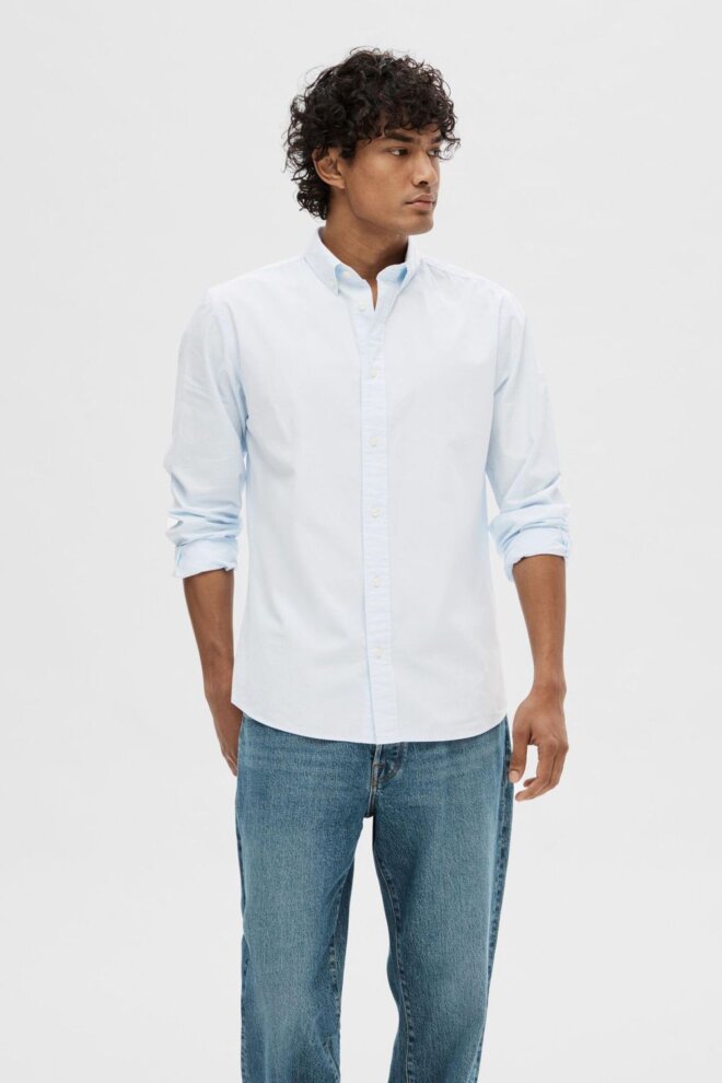 HEMD 16092564 SLHSLIMRICK LIGHT BLUE