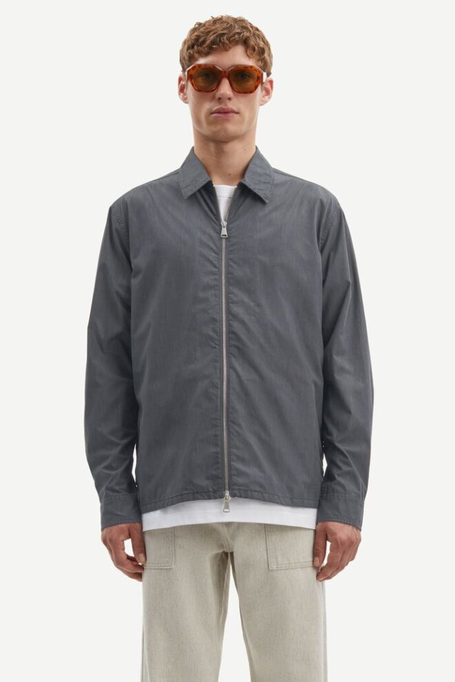 JACKE SAOLUF ZIP OVERSHIRT 15137 WASHED B