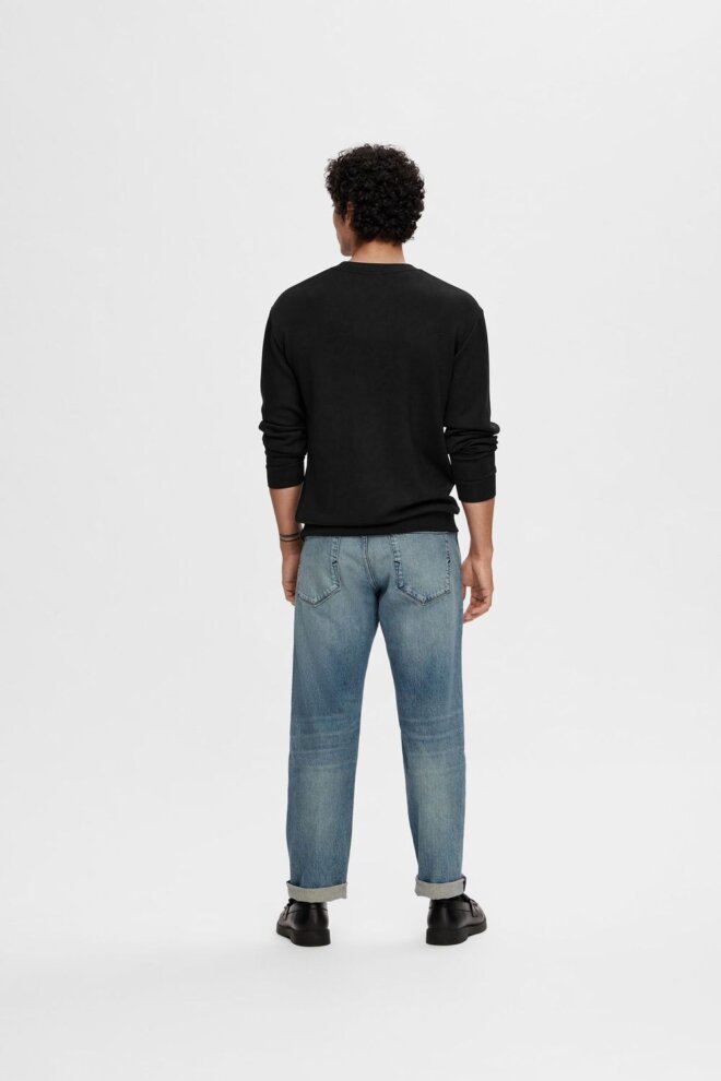 SWEATSHIRT 16092573 SLHEMANUEL BLACK