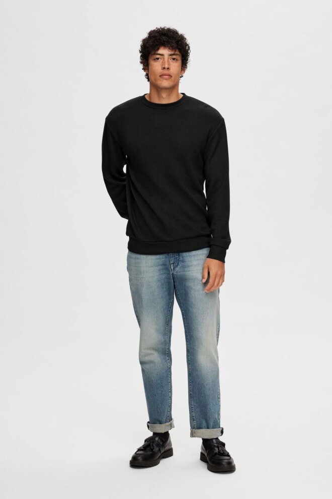 SWEATSHIRT 16092573 SLHEMANUEL BLACK