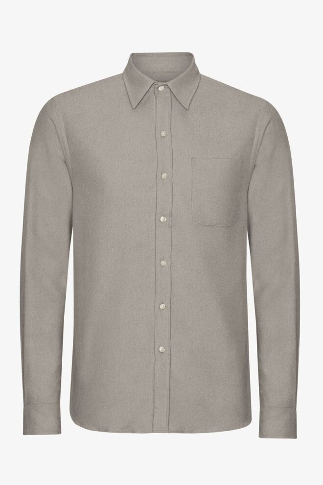 HEMD ORGANIC FLANNEL SHIRT STORM GREY