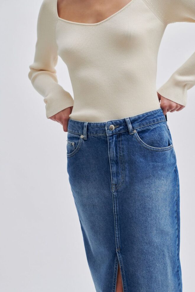 ROCK KYLIE SKIRT DENIM BLUE