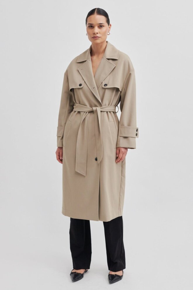 MANTEL SILVIA CLASSIC TRENCH ROASTED CASHE