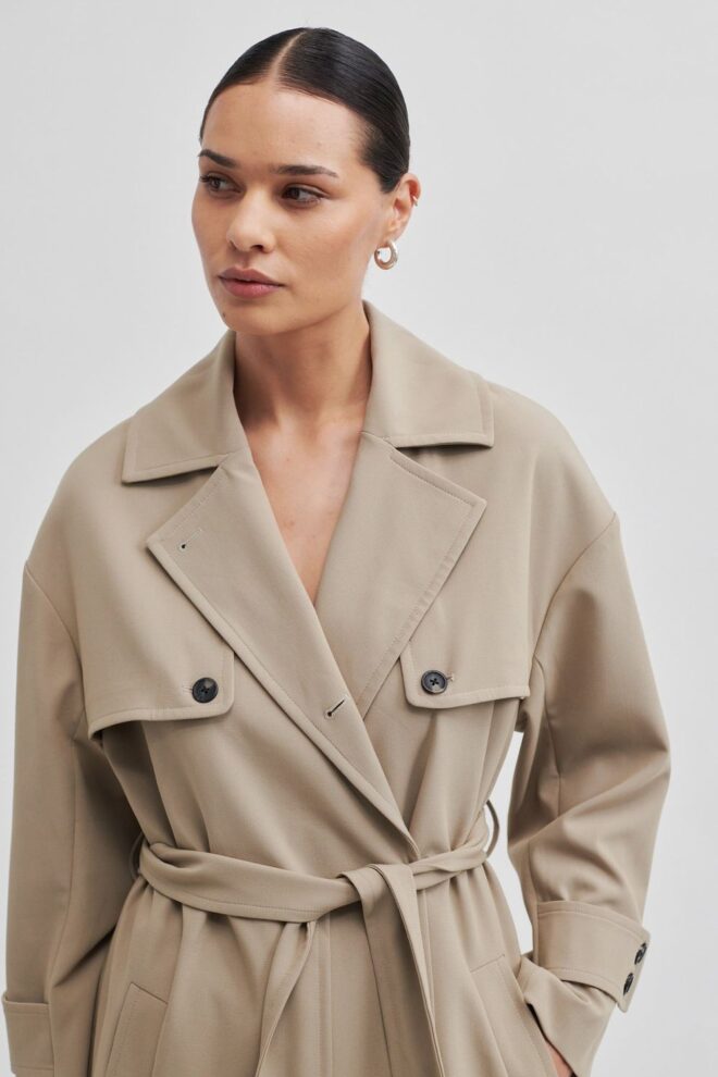 MANTEL SILVIA CLASSIC TRENCH ROASTED CASHE