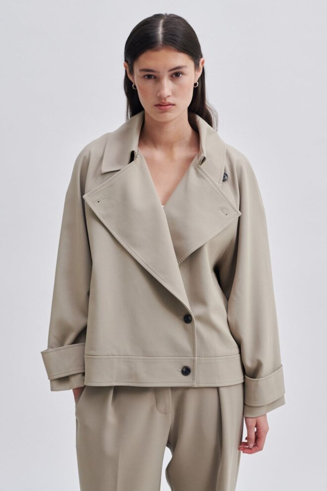JACKE SILVIA TRENCH JACKET ROASTED CASHE