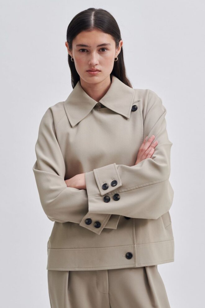JACKE SILVIA TRENCH JACKET ROASTED CASHE