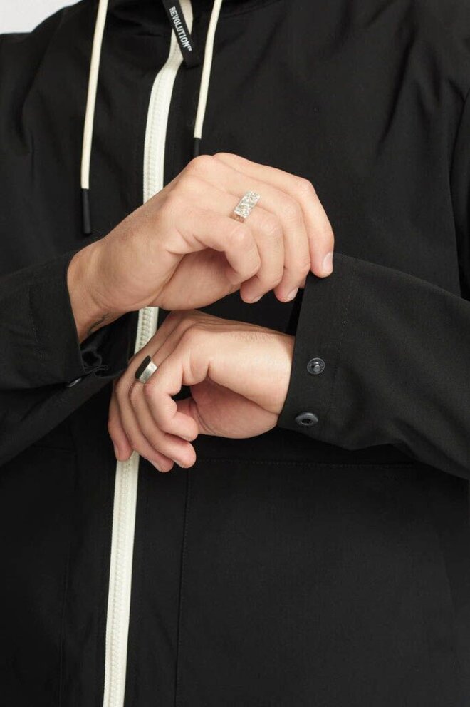 JACKE ZIP ANORAK BLACK