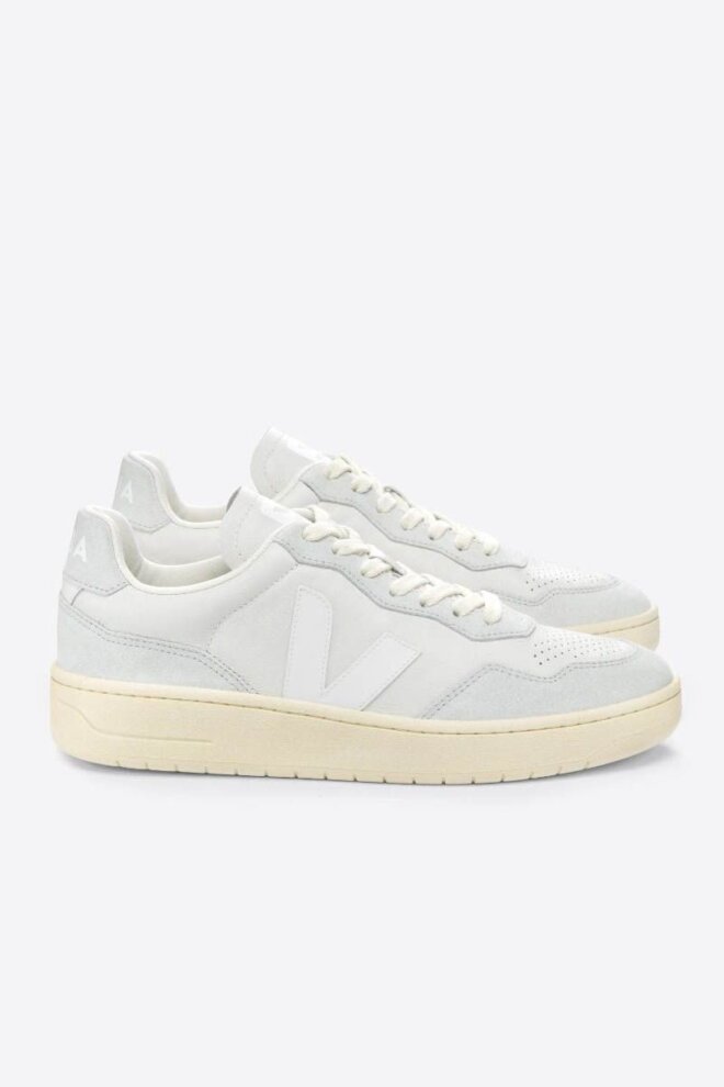 SNEAKER  V-90 LEATH GRAVEL_WHITE MEN