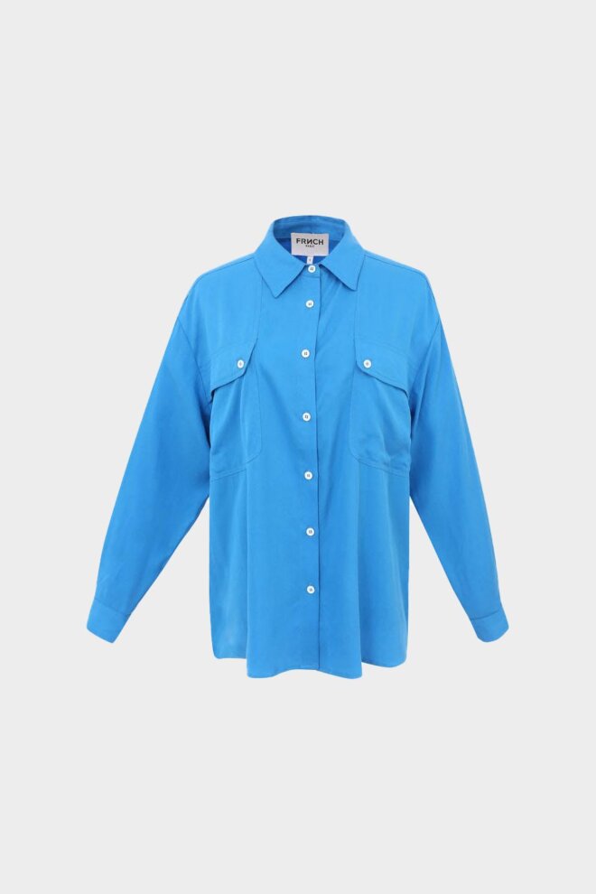 BLUSE VIVIENNE F12578 BLEU ELECTRIQUE