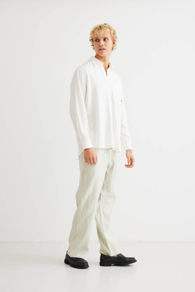 HEMD WBYUZO TENCEL SHIRT OFF WHITE