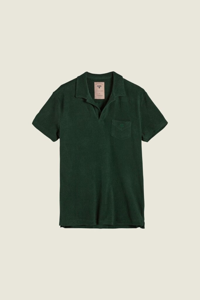 POLO GREEN POLO TERRY SHIRT