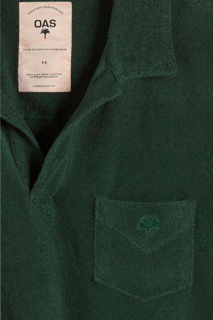 POLO GREEN POLO TERRY SHIRT