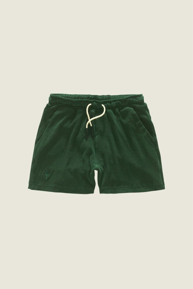 SHORT GREEN TERRY SHORTS